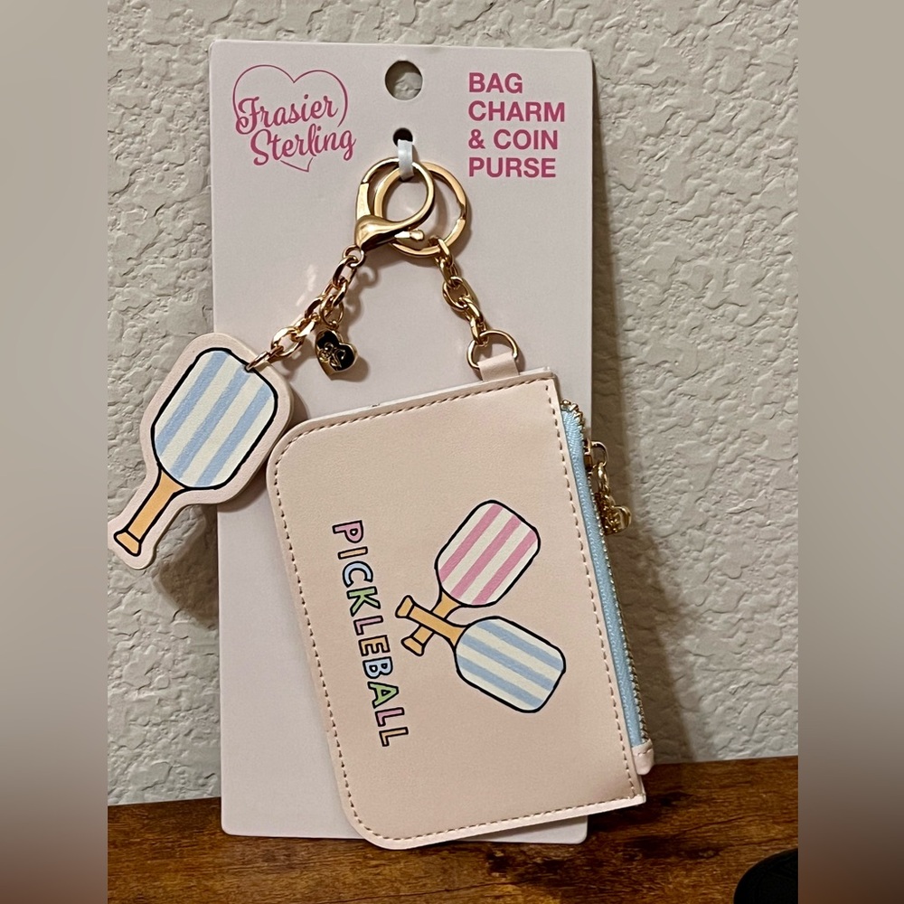 Pink Pickleball Coin Purse & Bag Charm